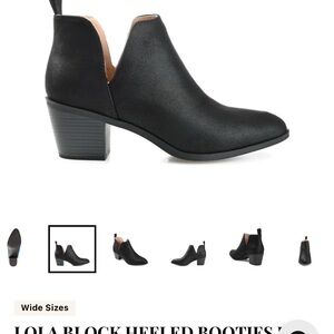 Lola Black Faux Leather Bootie